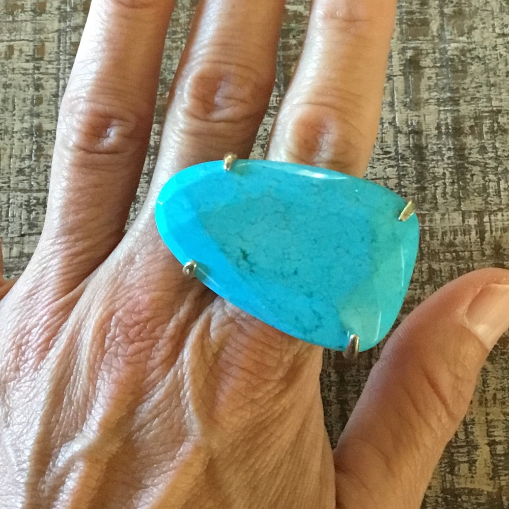 Kendra Scott Turquoise Tela Cocktail Statement Ring